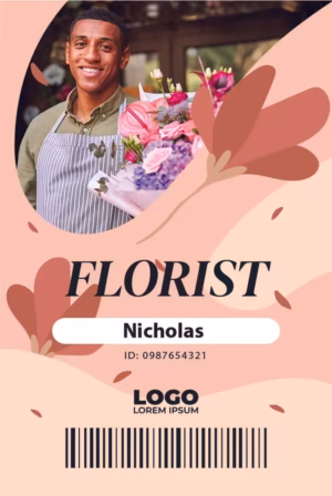 florist, id badges