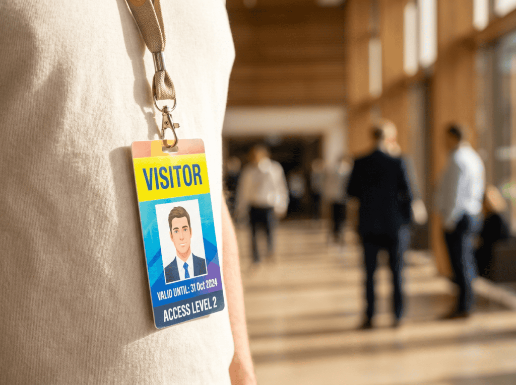 visitor and contractor ID badges