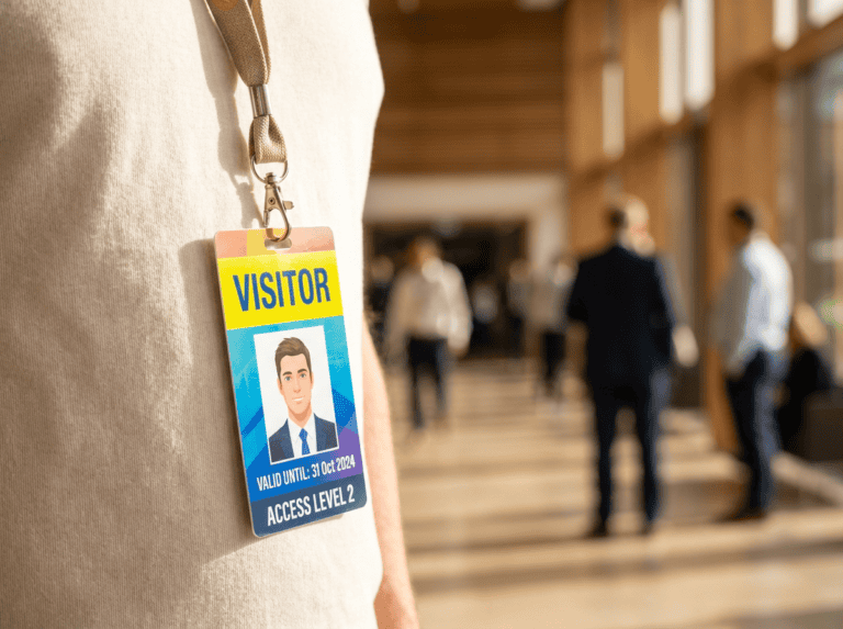 visitor and contractor ID badges
