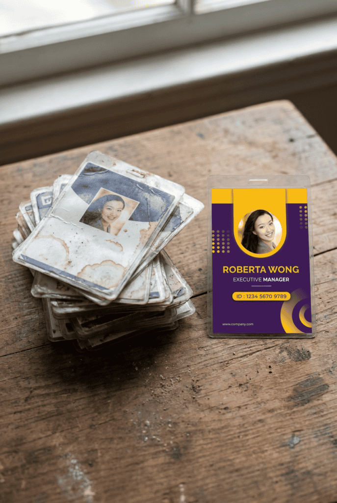 cheap ID badge compared to durable custom employee ID badge